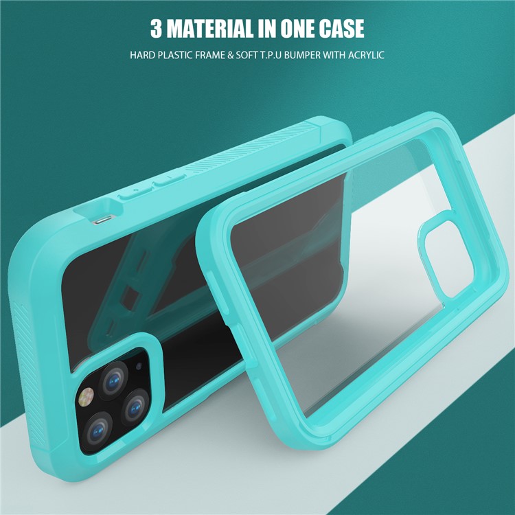 Non-slip Shockproof Edge Clear Phone Cover for Apple iPhone 11 Pro 5.8 inch - Green-2