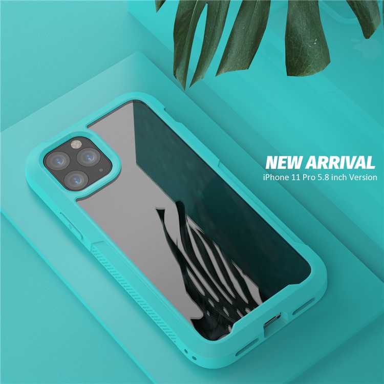 Non-slip Shockproof Edge Clear Phone Cover for Apple iPhone 11 Pro 5.8 inch - Green-4