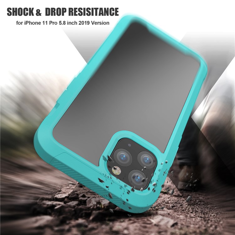 Non-slip Shockproof Edge Clear Phone Cover for Apple iPhone 11 Pro 5.8 inch - Green-5
