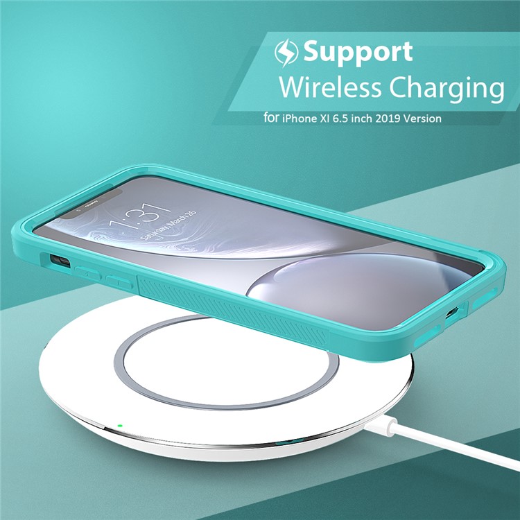 Shockproof Non-slip Frame Clear Phone Case for iPhone 11 6.1 inch - Green-2