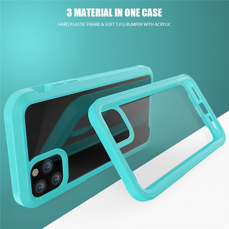 Shockproof Non-slip Frame Clear Phone Case for iPhone 11 6.1 inch - Green-3