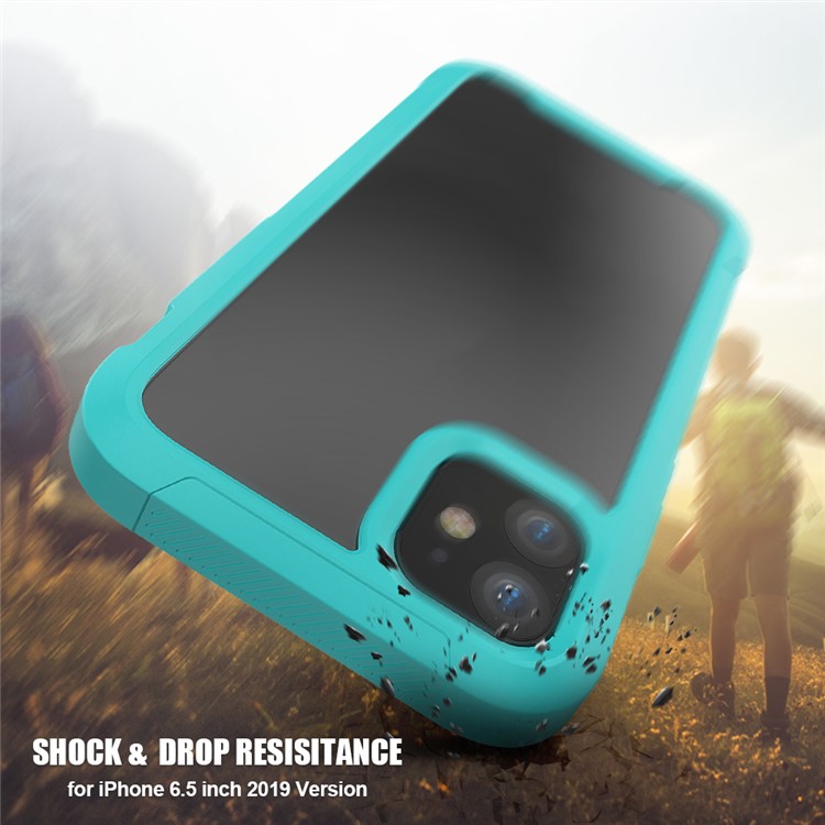 Shockproof Non-slip Frame Clear Phone Case for iPhone 11 6.1 inch - Green-4