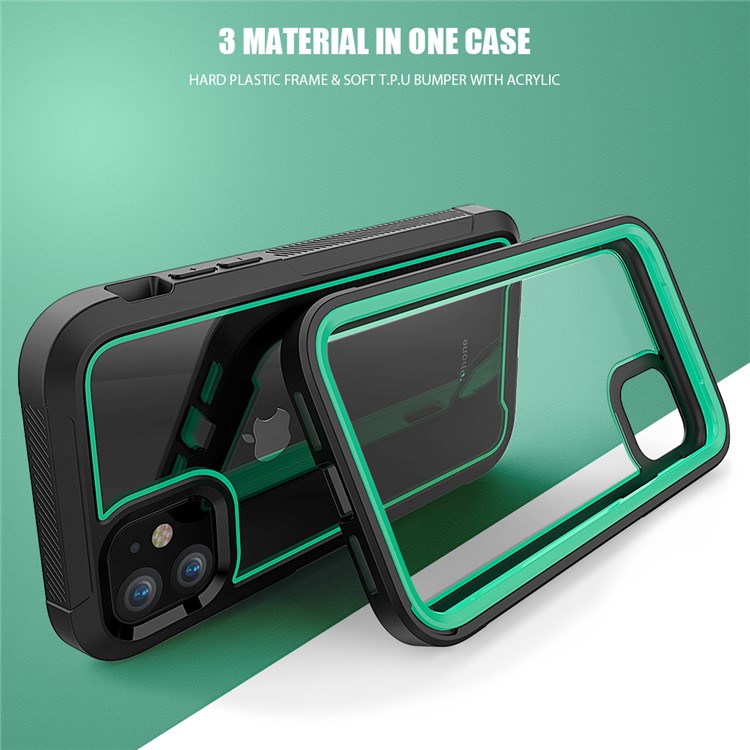 Thicken Non-slip Frame Hybrid Phone Cover for iPhone 11 6.1 inch - Cyan-2