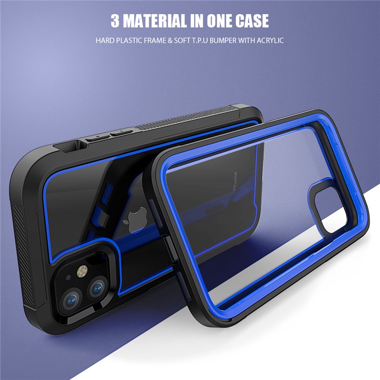 Thicken Non-slip Frame Hybrid Phone Cover for iPhone 11 6.1 inch - Blue-2