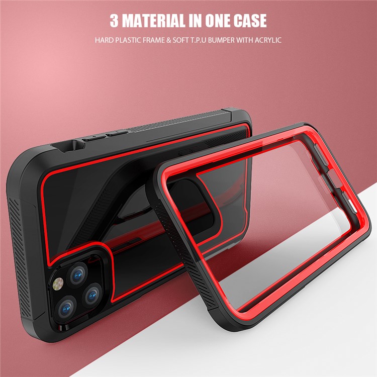 Thicken Non-slip Frame Combo Case for iPhone 11 Pro Max 6.5 inch - Red-3