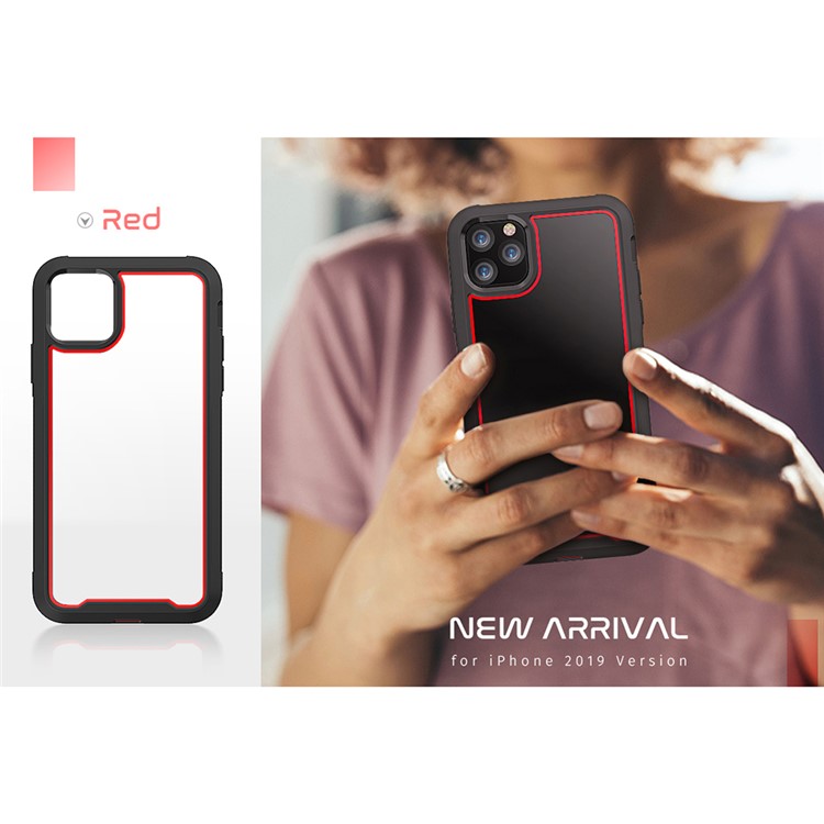 Thicken Non-slip Frame Combo Case for iPhone 11 Pro Max 6.5 inch - Red-6