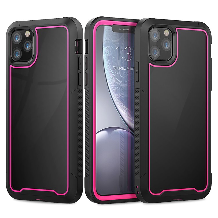Thicken Non-slip Frame Combo Case for iPhone 11 Pro Max 6.5 inch - Rose-1
