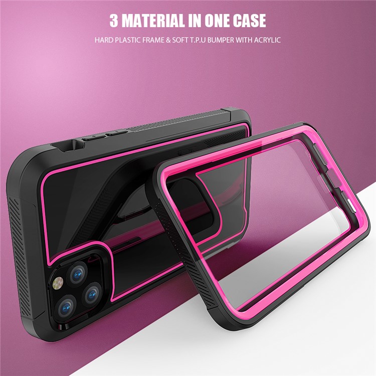 Thicken Non-slip Frame Combo Case for iPhone 11 Pro Max 6.5 inch - Rose-3