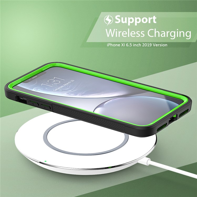 Thicken Non-slip Frame Combo Case for iPhone 11 Pro Max 6.5 inch - Green-2