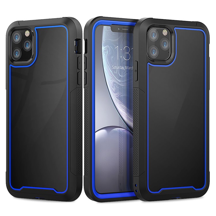 Thicken Non-slip Frame Combo Case for iPhone 11 Pro Max 6.5 inch - Blue-1