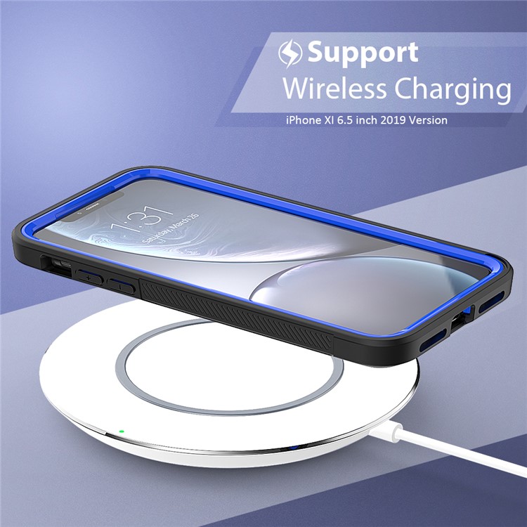 Thicken Non-slip Frame Combo Case for iPhone 11 Pro Max 6.5 inch - Blue-2