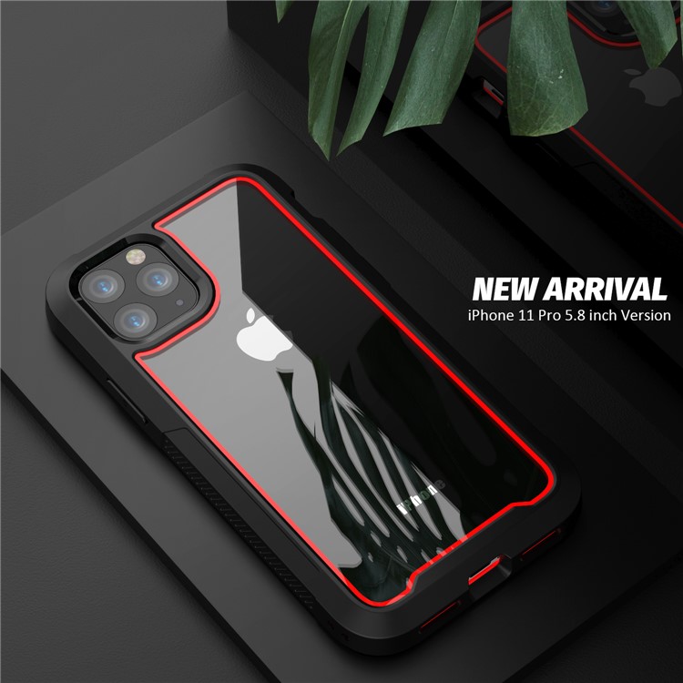 Thicken Non-slip Frame Hybrid Phone Cover for iPhone 11 Pro 5.8 inch - Red-4