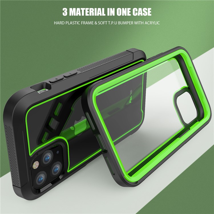 Thicken Non-slip Frame Hybrid Phone Cover for iPhone 11 Pro 5.8 inch - Green-2