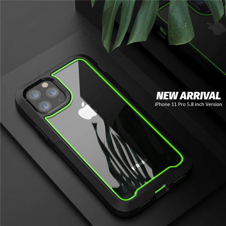 Thicken Non-slip Frame Hybrid Phone Cover for iPhone 11 Pro 5.8 inch - Green-4