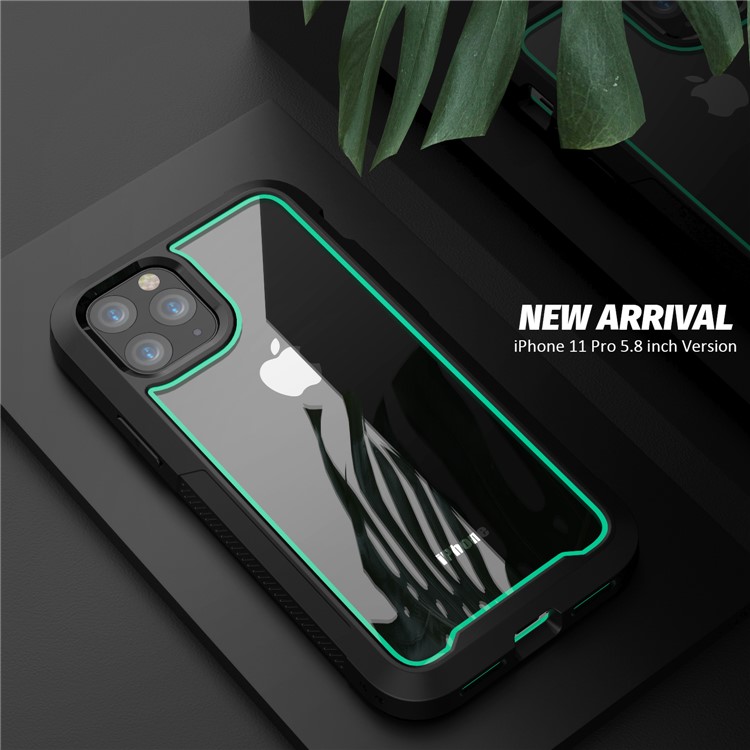 Thicken Non-slip Frame Hybrid Phone Cover for iPhone 11 Pro 5.8 inch - Cyan-4