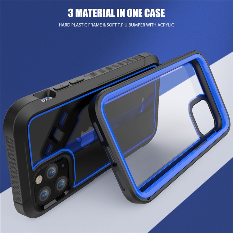 Thicken Non-slip Frame Hybrid Phone Cover for iPhone 11 Pro 5.8 inch - Blue-2