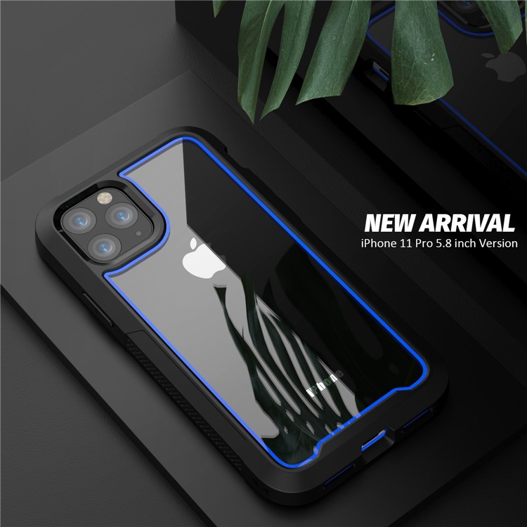 Thicken Non-slip Frame Hybrid Phone Cover for iPhone 11 Pro 5.8 inch - Blue-4