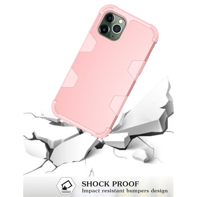 Silicone + PC Combo Back Case for iPhone 11 Pro 5.8 inch - Rose Gold-6