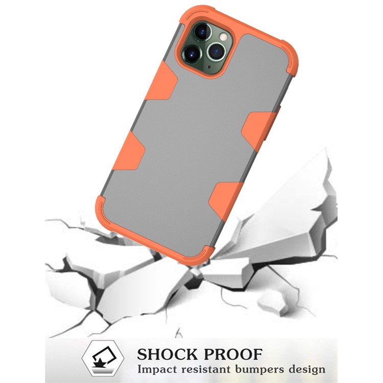 Silicone + PC Combo Back Case for iPhone 11 Pro 5.8 inch - Orange / Grey-6
