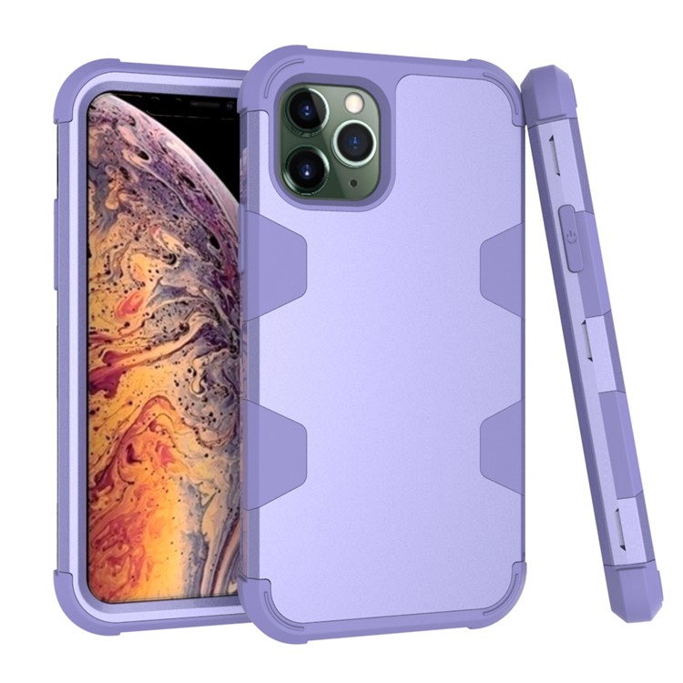Silicone + PC Combo Back Case for iPhone 11 Pro 5.8 inch - Purple-1