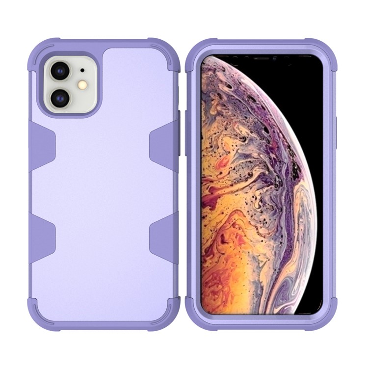 Anti-dust Shock-proof Silicone + PC Mobile Case for iPhone 11 6.1 inch - Purple-2