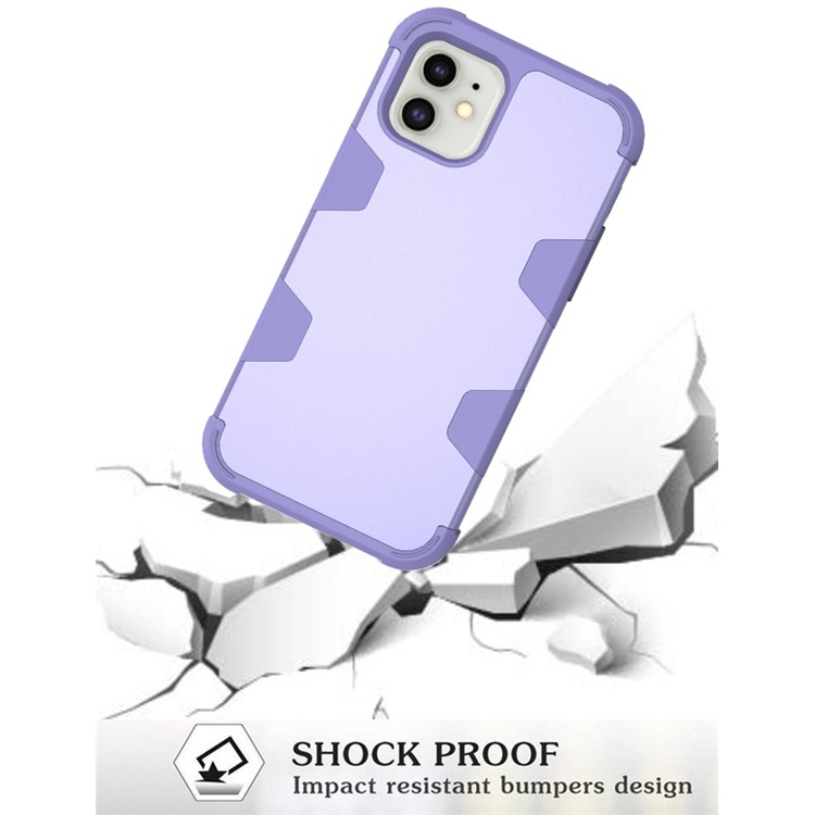 Anti-dust Shock-proof Silicone + PC Mobile Case for iPhone 11 6.1 inch - Purple-6