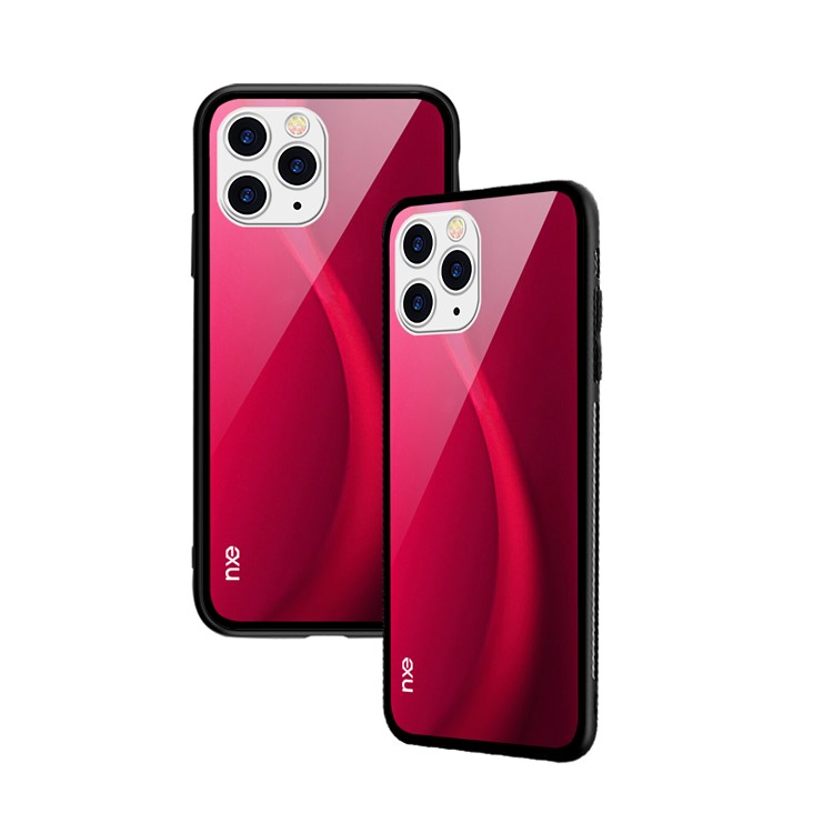 NXE Fog Serie Transluzente Glas + TPU Telefonkasten Für Iphone 11 Pro 6,5 Inch Max - Rot-1