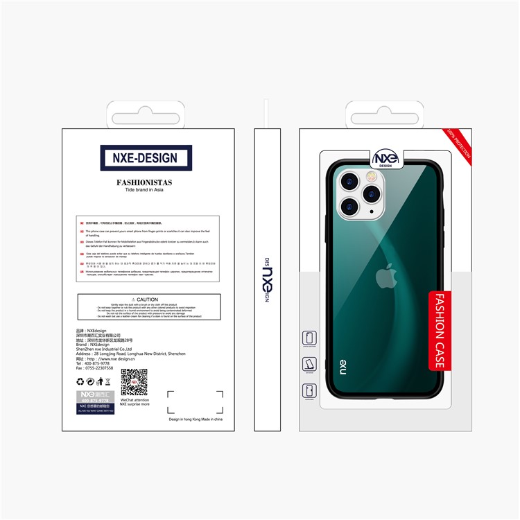 NXE Fog Series Translucent Glass + TPU Phone Case for iPhone 11 Pro Max 6.5 inch - Green-6