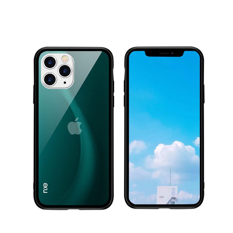 NXE Fog Series Translucent Glass + TPU Protective Phone Case for iPhone 11 Pro 5.8 inch - Green-1