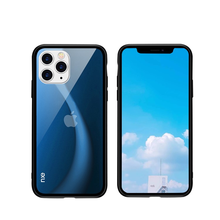 NXE Fog Series Translucent Glass + TPU Protective Phone Case for iPhone 11 Pro 5.8 inch - Blue-1