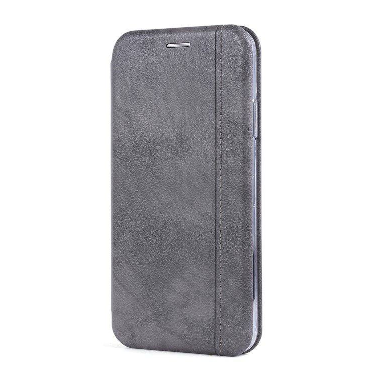 Auto-absorbed PU Leather + TPU Stand Phone Shell with Card Slot for iPhone 11 Pro Max 6.5 inch (2019) - Grey-2
