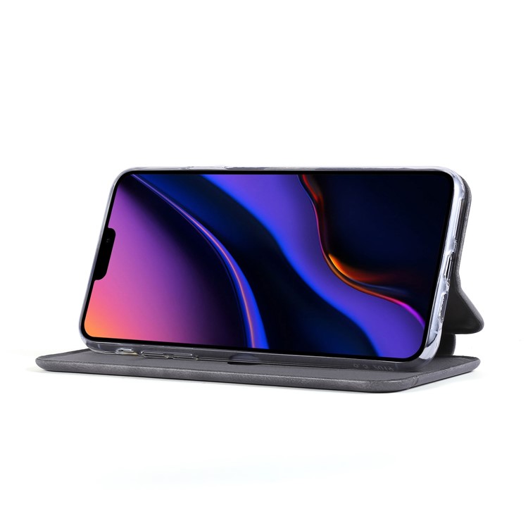 Auto-absorbed PU Leather + TPU Stand Phone Shell with Card Slot for iPhone 11 Pro Max 6.5 inch (2019) - Grey-4