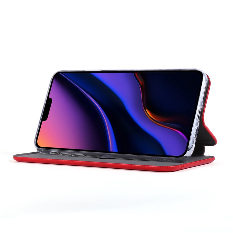 Auto-absorbed PU Leather + TPU Stand Phone Shell with Card Slot for iPhone 11 Pro Max 6.5 inch (2019) - Red-4