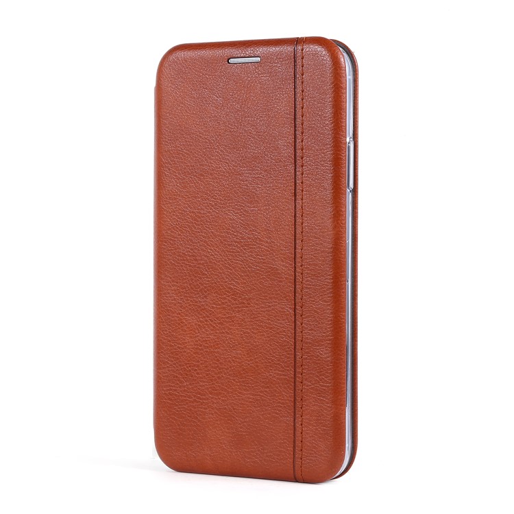 Auto-absorbed PU Leather + TPU Stand Phone Shell with Card Slot for iPhone 11 Pro Max 6.5 inch (2019) - Brown-2