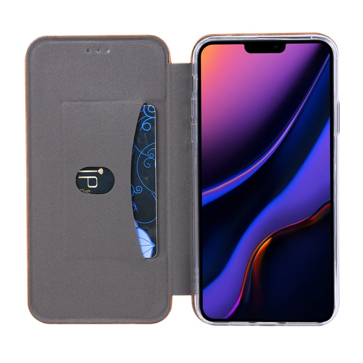 PU Leather Auto-absorbed Stand Phone Casing for iPhone 11 Pro 5.8-inch - Light Brown-5