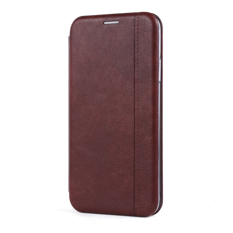 PU Leather Auto-absorbed Stand Phone Casing for iPhone 11 Pro 5.8-inch - Wine Red-2