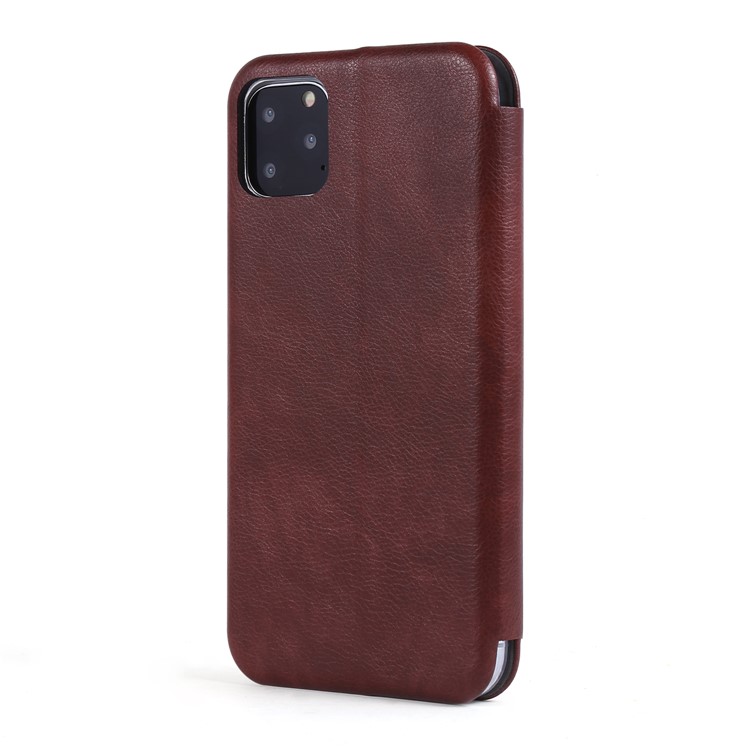 PU Leather Auto-absorbed Stand Phone Casing for iPhone 11 Pro 5.8-inch - Wine Red-3