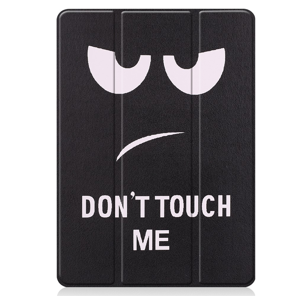 Pattern Printing Tri-fold Stand TPU Leather Smart Tablet Case with Apple Pencil Slot for iPad 10.2 (2019) - Don't Touch Me-8
