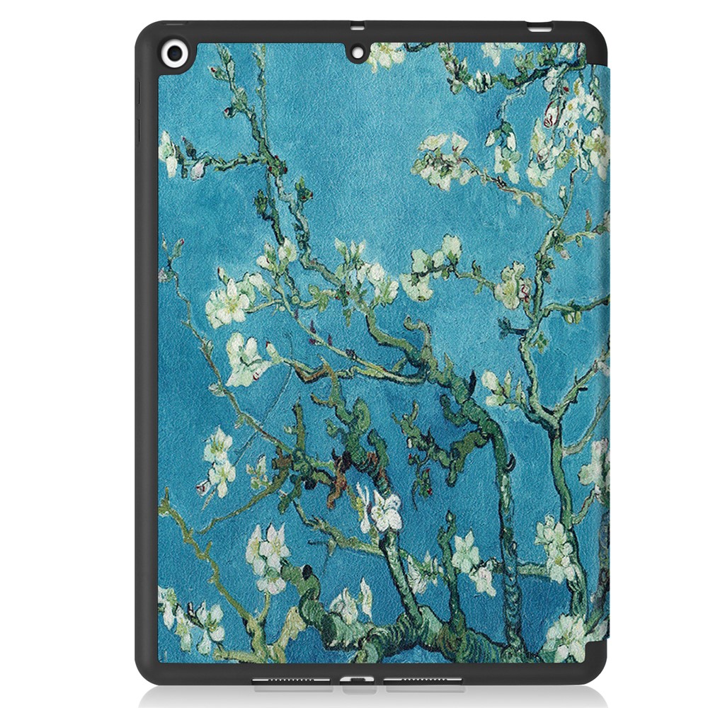 Impression de Motif Tri Fold Stand TPU et Case de Tablette Intelligente en Cuir Avec Machine à Sous en Crayon Apple Pour Ipad 10.2 (2021) / (2020) / (2019) - Prune-7