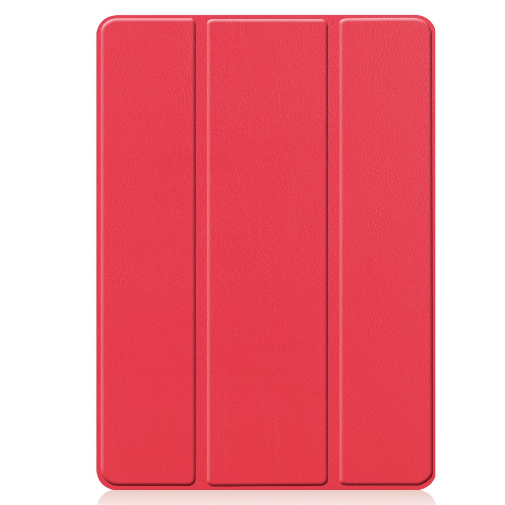 Tri-fold Stand Leather Smart Tablet Cover Case for iPad 10.2 (2019) - Red-8