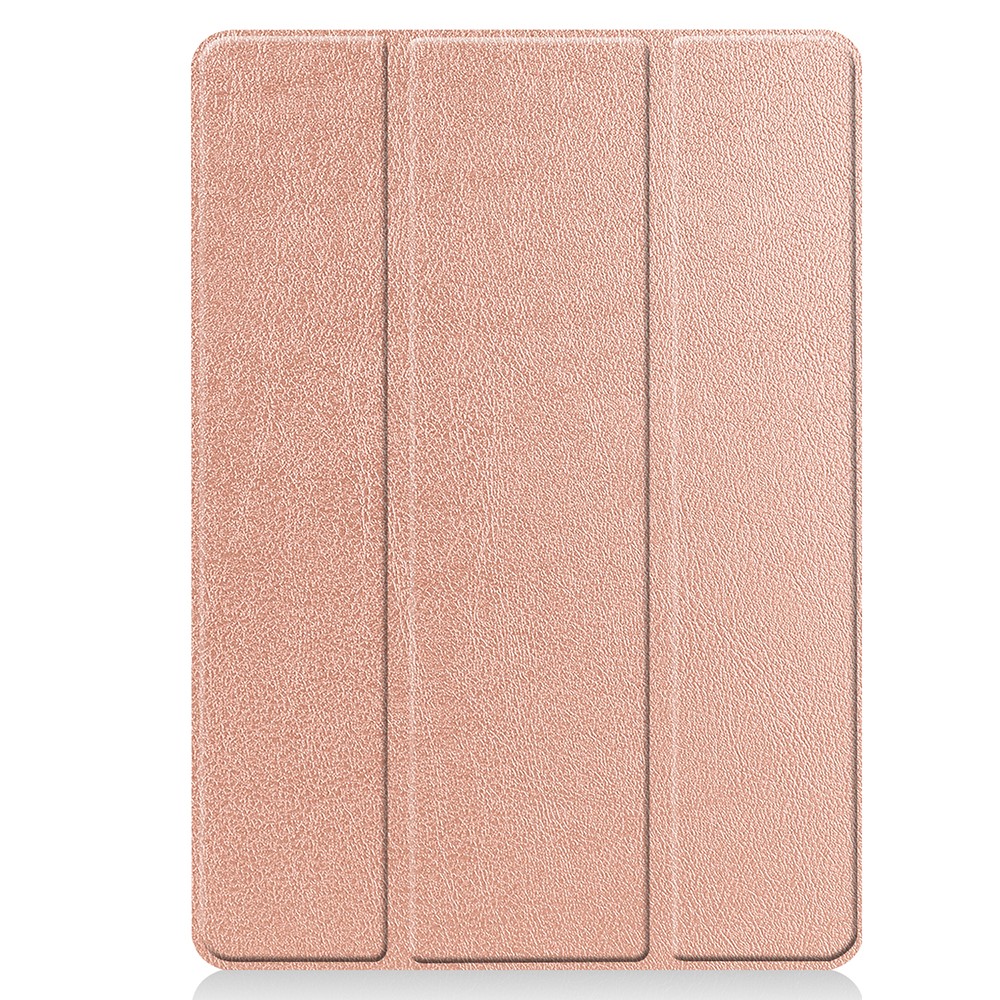 Multifonction Trifold Stand Leather Tablet Smart Cover Full Protection Case Avec Plume Pour L'ipad 10.2 (2021) / (2020) / (2019) - or Rose-8