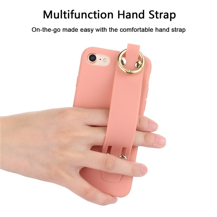 Matte Hand Strap TPU Protective Cell Case for iPhone 8 / 7 4.7 inch - Orange-3