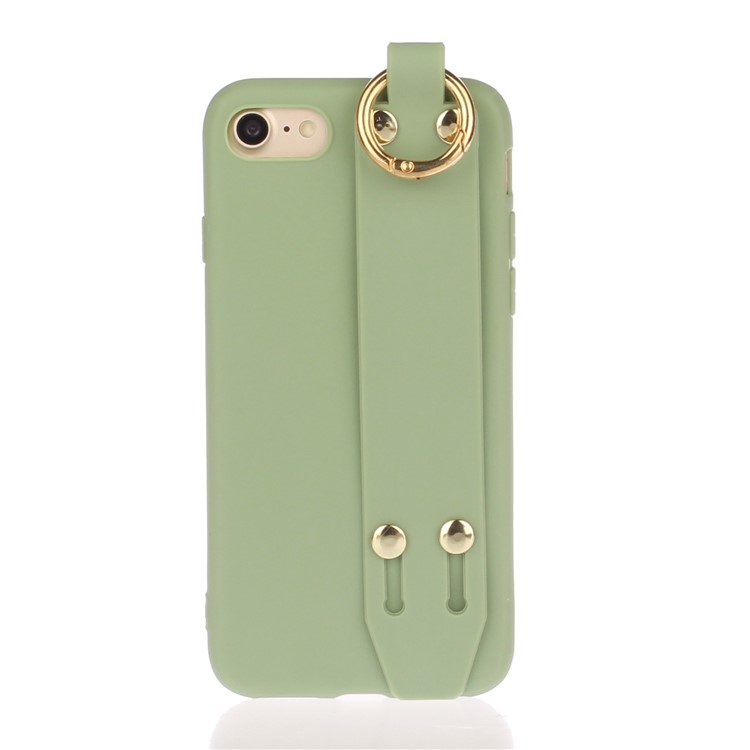 Matte Hand Strap TPU Protective Cell Case for iPhone 8 / 7 4.7 inch - Green-1