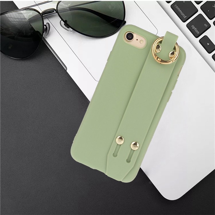 Matte Hand Strap TPU Protective Cell Case for iPhone 8 / 7 4.7 inch - Green-4