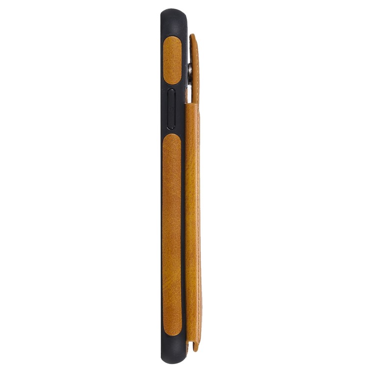 Card Slots PU Leather Coated TPU Cover Phone Case for iPhone 11 6.1-inch - Brown-17