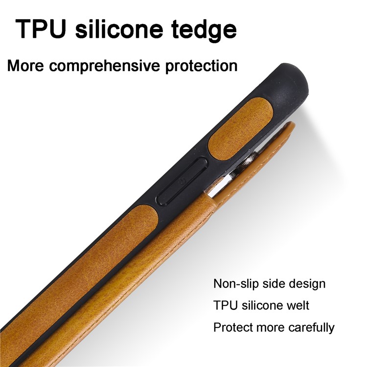 Card Slots PU Leather Coated TPU Cover Phone Case for iPhone 11 6.1-inch - Brown-6