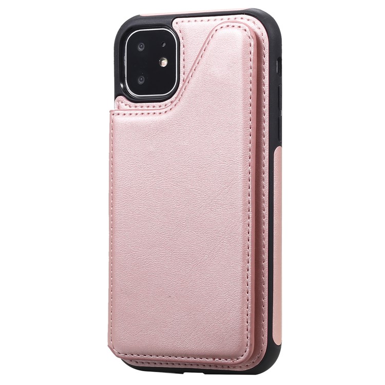 Ranuras de Tarjetas KT Reatro Coole-4-4 PU Recura Cuerta Cubierta de TPU TPU Para Iphone 11 6.1 Pulgadas - Oro Rosa-4