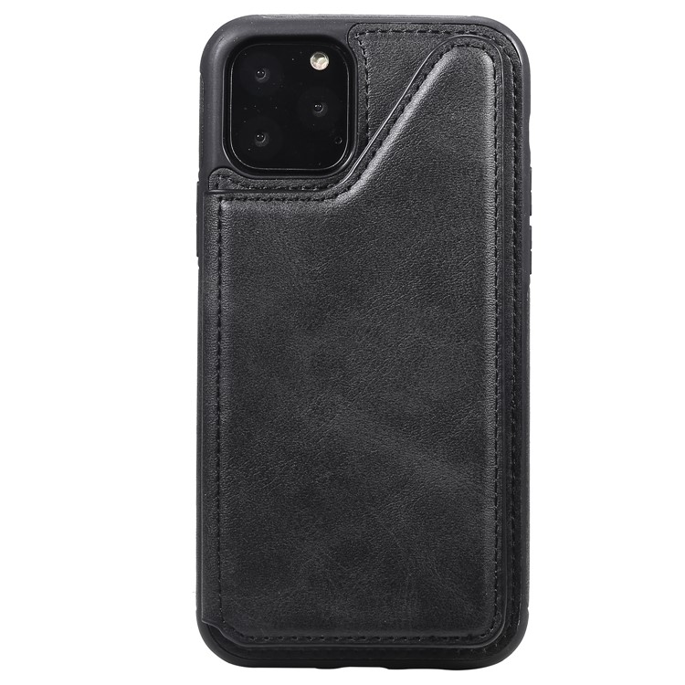 Card Slots PU Leather Coated TPU Cover Phone Case for iPhone 11 Pro 5.8-inch - Black-3