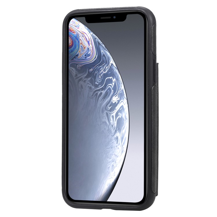 Card Slots PU Leather Coated TPU Cover Phone Case for iPhone 11 Pro 5.8-inch - Black-5