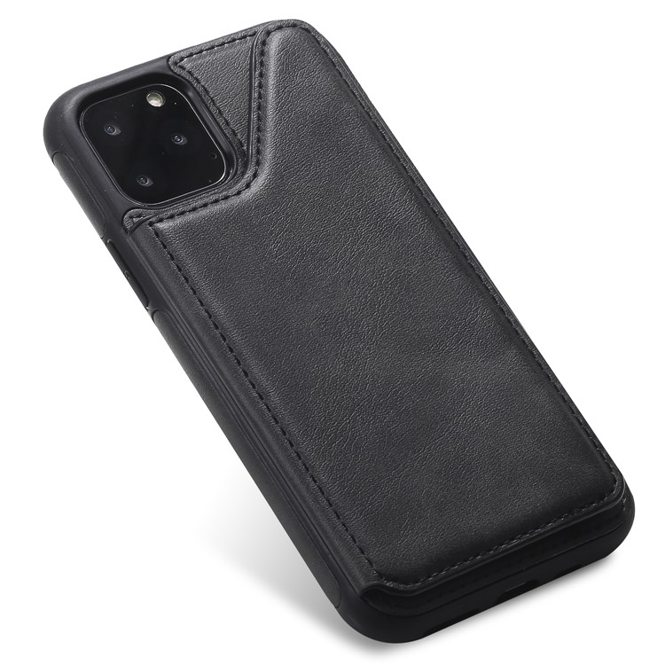 Card Slots PU Leather Coated TPU Cover Phone Case for iPhone 11 Pro 5.8-inch - Black-9